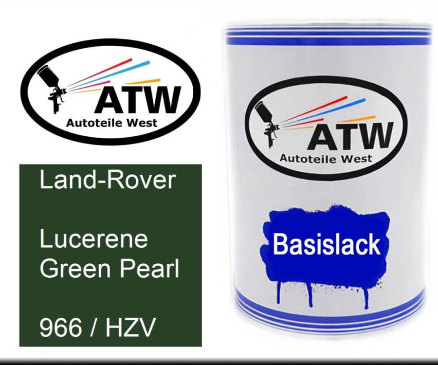 Land-Rover, Lucerene Green Pearl, 966 / HZV: 500ml Lackdose, von ATW Autoteile West.